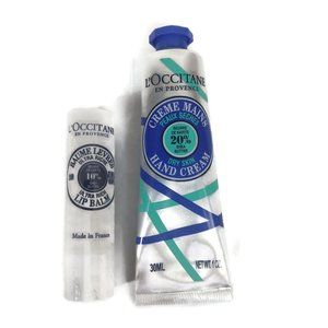 L'Occitane Ultra Rich Lip Balm & Dry Skin shea Hand cream 30ML/2G X 2 New